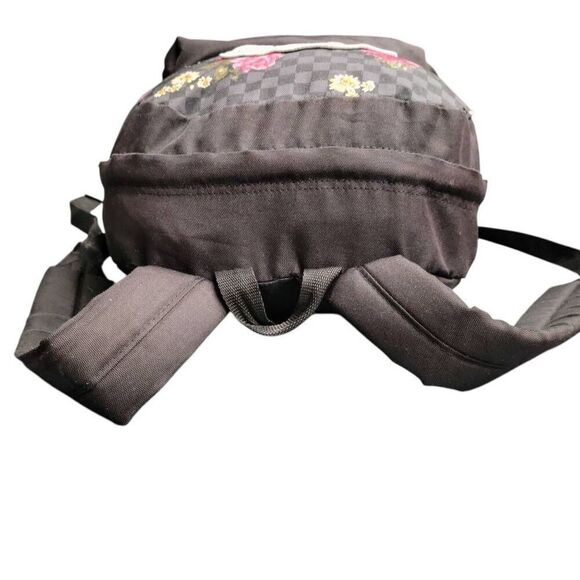 Vans Off The Wall Floral Checked Standard Size Book Bag Travel School Backpack - Picture 4 of 10